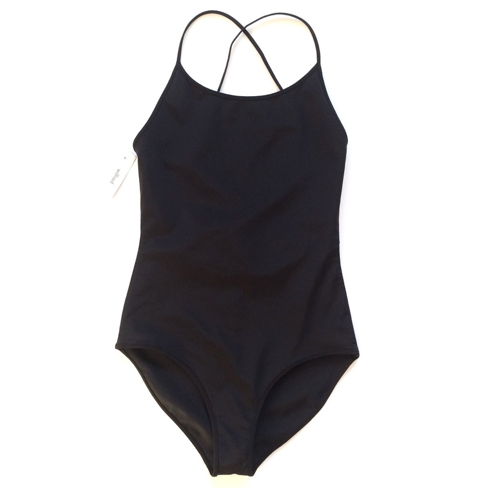 Aritzia Wilfred Bastia Bodysuit Black XS Tie Back